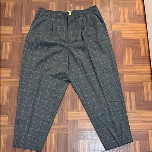 Madewell Gray Checkered Women's Straight Leg Pants